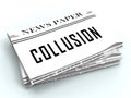 Collusion With Russia Plot Newspaper Meaning Foreign Illegal Collaboration 3d Illustration Royalty Free Stock Photo