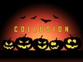 Collusion With Russia Pumpkins Design Meaning Foreign Illegal Collaboration 3d Illustration