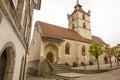 CollÃÂ©giale St-Laurent St-Laurent church in the city of Estavayer-Le-Lac Royalty Free Stock Photo