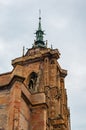 Colmar in Alsace, France. Collegiate Church of San Martino, one of the symbols of the city on the canals. Royalty Free Stock Photo