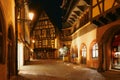 traditional half-timbered houses in the old town of Colmar Royalty Free Stock Photo