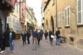 Colmar, France - Beautiful christmas decorated houses. French, ornaments.