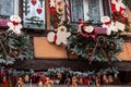 The typical Colmar Christmas market in the old city center Royalty Free Stock Photo