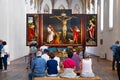 Unterlinden Museum. The Isenheim Altarpiece from sculpture Nikolaus Hagenauer and painter Matthias Gruenewald from 1512 to 1516 Royalty Free Stock Photo