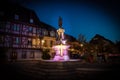 Colmar, France. October 13, 2018. The Fontaine Roesselmann in Noires square