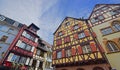 Typical half timbered medieval and early Renaissance buildings at Colmar, France