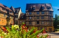 Colmar is a picturesque old town with beautiful traditional half-timbered houses. France Royalty Free Stock Photo