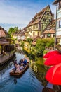 View Of Colmar`s `Little Venice` - Colmar, Alsace, France, Europe Royalty Free Stock Photo