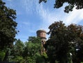 Colmar, 8th august: Chateau d`eau Historic Tower from Colmar town of Alsace region in France