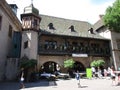 Colmar, 8th august: Historic Building from Place de L` Ancienne Douane Square of Colmar in Alsace region , France