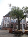 Colmar, 8th august: Historic Building Square design from Downtown of Colmar in Alsace, France