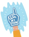 Colo foam hand Royalty Free Stock Photo