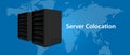 Colocation server web hosting services infrasctructure technology Royalty Free Stock Photo