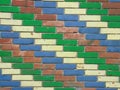 Coloerd bricks as background Royalty Free Stock Photo