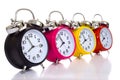 Colofful Alarm Clocks Royalty Free Stock Photo