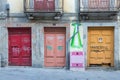 Colofrul Doors in Portuguese Street Royalty Free Stock Photo