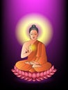 Coloful Buddha Siddhartha gautama sit on lotus Royalty Free Stock Photo