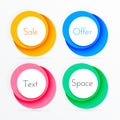 Coloful circle frames with copyspace
