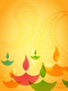 Coloful diwali design Royalty Free Stock Photo