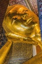 Face Reclining Buddha Wat Pho Bangkok Thailand Royalty Free Stock Photo
