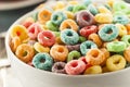 Coloful Fruit Cereal Loops Royalty Free Stock Photo