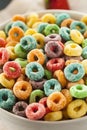Coloful Fruit Cereal Loops Royalty Free Stock Photo