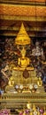 Golden Buddha Phra Ubosot Ordination Hall Wat Pho Bangkok Thailand