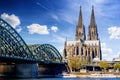 Cologne Cathedral and Hohenzollern Bridge, Cologne, Germany