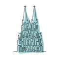 Cologne Cathedral, Germany vector illustration