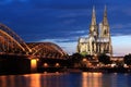 Cologne Cathedral and Hohencollernbridge Royalty Free Stock Photo