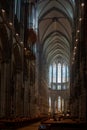 Cologne Cathedral interior, the mass Royalty Free Stock Photo
