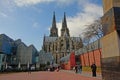 Cologne Cathedral with museum Ludwig in front