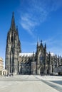 Cologne Cathedral And Roncalliplatz, Germany Royalty Free Stock Photo