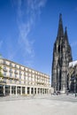 Cologne Cathedral And Roncalliplatz, Germany Royalty Free Stock Photo