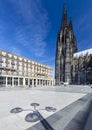 Cologne Cathedral And Shadow, Germany Royalty Free Stock Photo