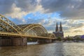 Cologne city skyline - Germany Royalty Free Stock Photo