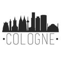 Cologne Germany. City Skyline. Silhouette City. Design Vector. Famous Monuments. Royalty Free Stock Photo