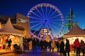 harbor christmas market at the cologne chocolate museum Royalty Free Stock Photo