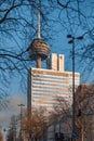 Cologne, Germany - December 23, 2023: View of the Iconic Colonius Tower, a Landmark of Telecommunications Architecture