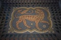 Lion Floor Mosaic at St. Martin Church Interior - Cologne, Germany