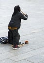 A street musician in Cologne. Royalty Free Stock Photo