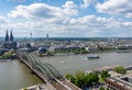 Aerial view of the cityscape of Cologne