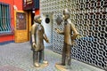 COLOGNE, GERMANY - MAY 31, 2018: Statue of Tunnes und Schal who are two legendary figures from the HÃÂ¤nneschen puppet theater