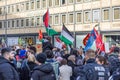 Cologne, Germany - November 12, 2023: Anti-Israel, Pro-Palestinian Demonstration at Bahnhofsvorplatz