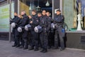 Cologne, Germany - November 12, 2023: German Police Maintain Order at Anti-Israel Demonstration Near Cologne Cathedral