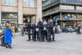 Cologne, Germany - November 12, 2023: German Police Maintain Order at Anti-Israel Demonstration Near Cologne Cathedral Royalty Free Stock Photo