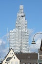 Cologne, Germany - October 10, 2019: scaffolding of a complete church in cologne ehrenfeld Royalty Free Stock Photo