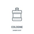 cologne icon vector from barber shop collection. Thin line cologne outline icon vector illustration