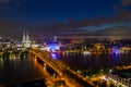 Cologne night cityscape panorama