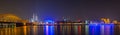 Cologne Night panoramic view with Cathedral